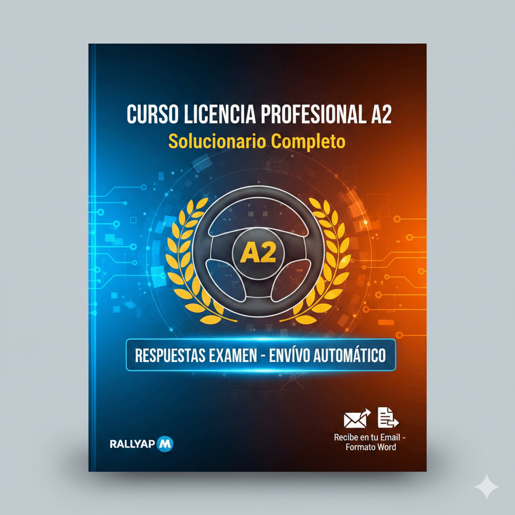 Solucionario Completo: Curso de Licencia Profesional Clase A2 (Plataforma Rallyap)